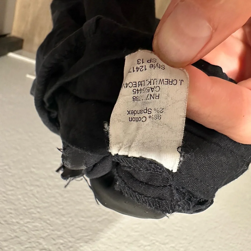 J.Crew Black Café Trouser Straight Leg‎ Pants - Size 0P